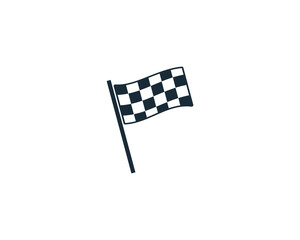 Race Flag Icon Vector Logo Template Illustration Design
