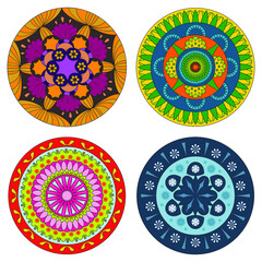 Mandala, illustration, tattoo, decorative ornament in ethnic oriental style.