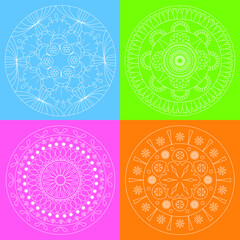 Mandala, illustration, tattoo, decorative ornament in ethnic oriental style.