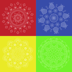 Mandala, illustration, tattoo, decorative ornament in ethnic oriental style.