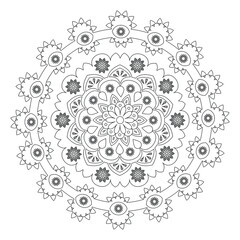 Mandala. Coloring book pages. Painting for adult anti stress