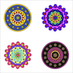 Mandala, illustration, tattoo, decorative ornament in ethnic oriental style.