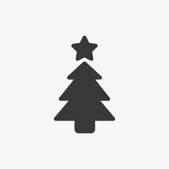Christmas tree icon isolated on background. Fir symbol modern, simple, vector, icon for website design, mobile app, ui. Vector Illustration