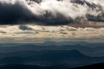 Fototapeta premium mountains in the fog