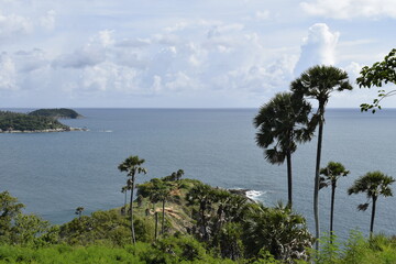 Land extending into the sea, Promthep Cape, attractions Phuket Province, Thailand
