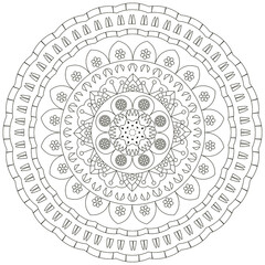 Mandala. Coloring book pages. Painting for adult anti stress
