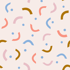 Vector seamless patterns with creative abstract shapes. Abstract seamless modern pattern. For the design of textiles, wrapping paper, wallpaper.