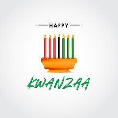 Happy Kwanzaa Vector Design For Banner Print and Greeting Background
