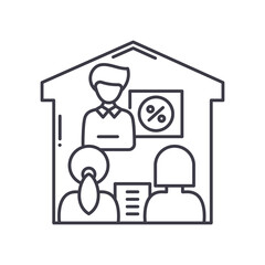 Corporate training icon, linear isolated illustration, thin line vector, web design sign, outline concept symbol with editable stroke on white background.