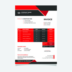 Modern Professional Invoice Design Template