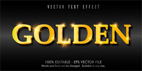 Golden text, gold style editable text effect