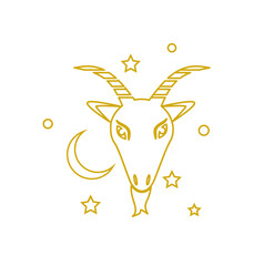 
The illustration - zodiac sign in style of line art.
