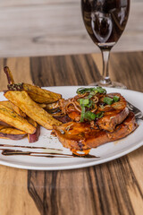 spectacular pork with sweet potatoes ready to eat
