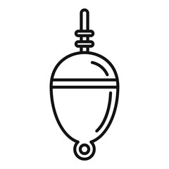 Bobber rod icon. Outline bobber rod vector icon for web design isolated on white background