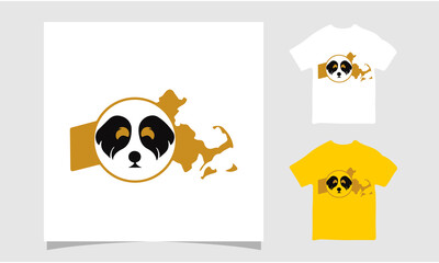 Dog panda t-shirt design, Dog friendly poster