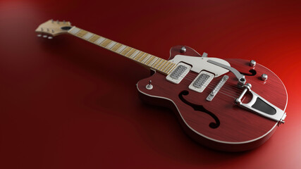 Rote elektrische Gitarre