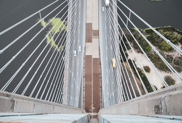 Obraz premium View from the Southern bridge, Kyiv, Ukraine