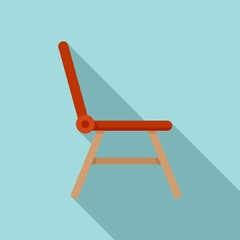 Folding plastic chair icon. Flat illustration of folding plastic chair vector icon for web design