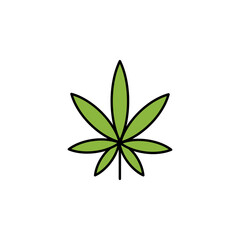 marijuana outline icon. Can be used for web, logo, mobile app, UI, UX on white background