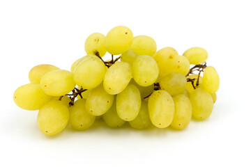 Grape branch, close-up, on a white background