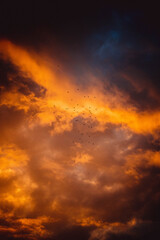 Wolken bei Sonnenuntergang