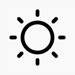 sun icon vector for brightness symbol isolated