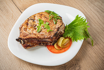 steak with herbs and spices