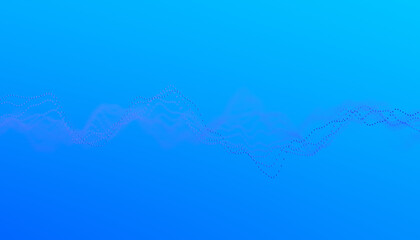 Abstract 3d render, blue background design with particles