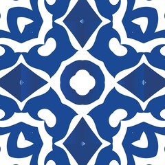 Ornamental azulejo portugal tiles decor.