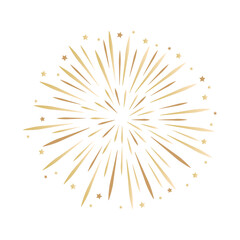 new year firework isolated on white vector illustration EPS10