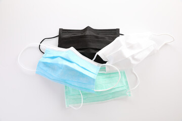 Used mask isolated in white background
