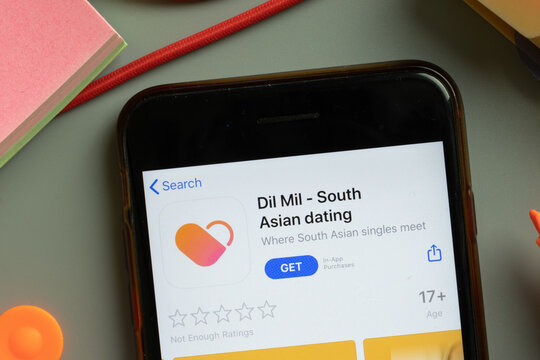 New York, USA - 29 September 2020: Dil Mil South Asian Dating Mobile App Logo On Phone Screen Close Up, Illustrative Editorial