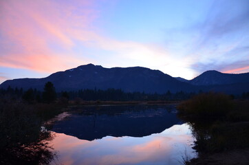 sunrise over the lake