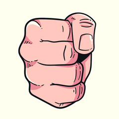 Hand drawn fist illustration
