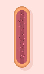 vector image of eclair, eclair icon for menu or online store