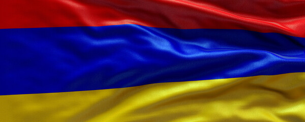 Waving flag of Armenia - Flag of Armenia - 3D flag background