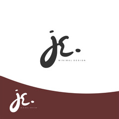 JEJ Initial handwriting or handwritten logo for identity. Logo with signature and hand drawn style. - obrazy, fototapety, plakaty