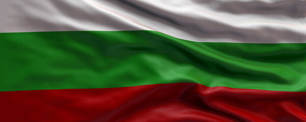 Waving flag of Bulgaria - Flag of Bulgaria - 3D flag background