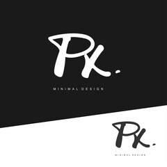 PX Initial handwriting or handwritten logo for identity. Logo with signature and hand drawn style.