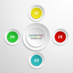 Vector circle infographics template.