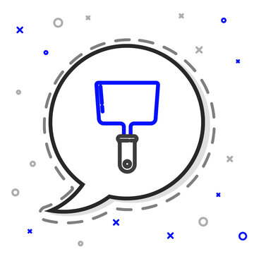 recommend clip art: Line Putty knife icon isolated on white background. Spatula repair tool. Spackling or paint instruments. Colorful outline concept. Vector Illustration.