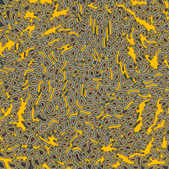 Organic elastic forms 3d render digital illustration. Abstract geometric pattern