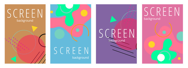 Colorful geometric background. Fluid shapes composition. Eps10 vector.