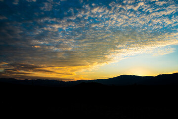 Beautiful sunrise from the mountains