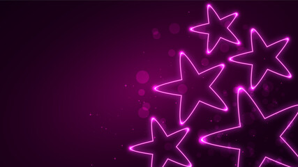 Neon Star background - Pink