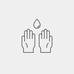 Hand wash flat vector icon. Clean hands flat vector icon	