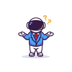 Astronaut with businessman costume