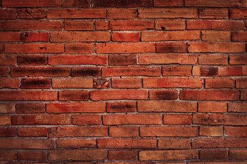 black and red grunge brick wall texture background with old dirty and vintage style pattern