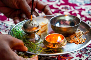 Picture of puja ki thali for Bhai Duj.