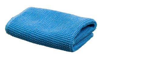 folded microfiber rag isolate on white with copy space